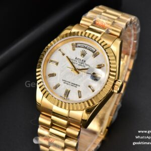 Daydate 36MM GMF YG Meteorite Dial Stick Diamond Marker YG Bracelet A3235