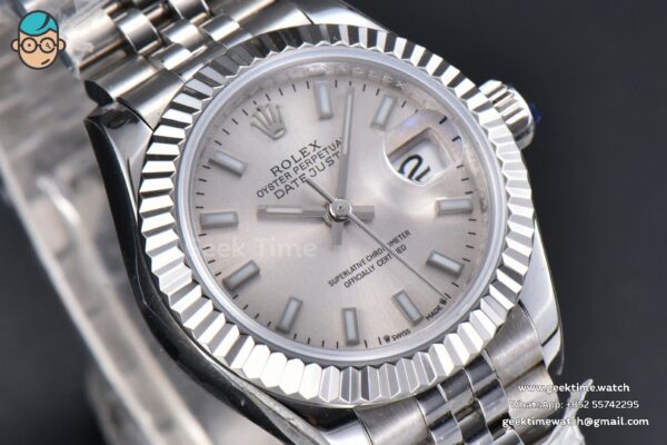 DateJust 28MM WF Silver Dial Lume Marker Jubilee Bracelet A2671 - Image 8
