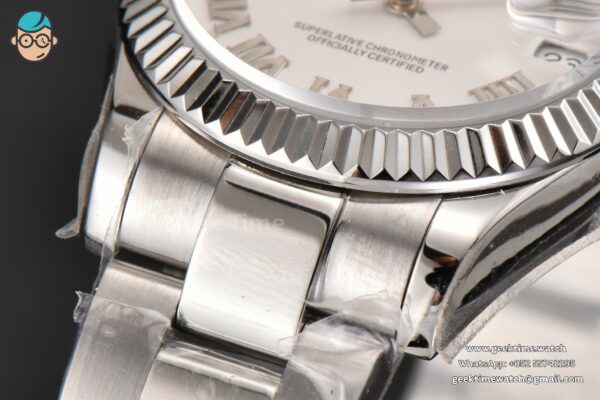 DateJust 31MM Ladies 904L WF White Dial Roma Marker Oyster Bracelet A2671 - Image 9