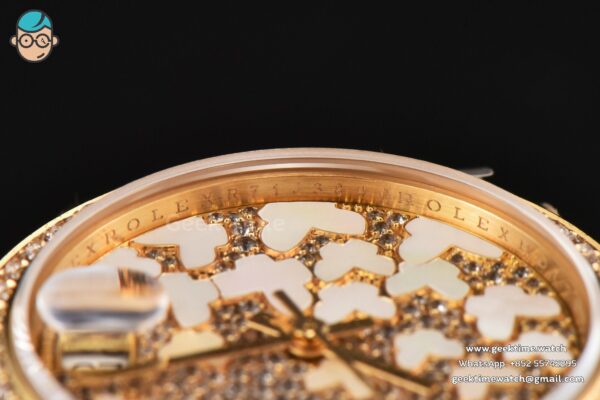 DateJust 31MM Ladies 904L YG WF Diamond Butterfly Dial Oyster Bracelet A2671 - Image 11