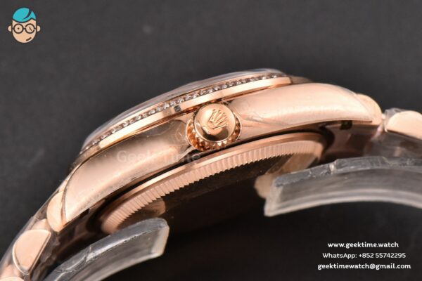 DateJust 31MM Ladies 904L RG WF Diamond Purple Dial Diamond Roma Marker Oyster Bracelet A2671 - Image 16