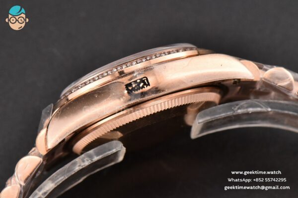 DateJust 31MM Ladies 904L RG WF Diamond Purple Dial Diamond Roma Marker Oyster Bracelet A2671 - Image 17