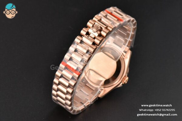 DateJust 31MM Ladies 904L RG WF Diamond Purple Dial Diamond Roma Marker Oyster Bracelet A2671 - Image 34