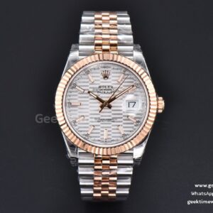 DateJust 41mm RG/SS VSF Silver Motif Dial Lume Marker Jubilee VS3235