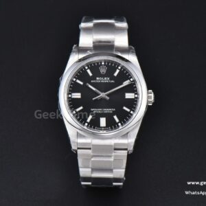 Oyster Perpetual 124300 41mm VSF 904L schwarzes Zifferblatt SS-Armband VS3235