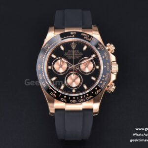Daytona 116515 RG Clean CF 40mm Ceramic Black RG Subdials Oysterflex Strap 4130