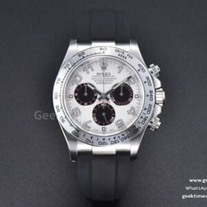 Daytona 116509 904L Clean CF White Dial Black Subdial Oysterflex Strap SA4130