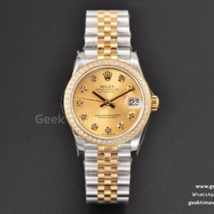 DateJust 31mm Ladies 904L YG/SS WF Diamond YG Dial Diamond Marker Jubilee Bracelet A2671