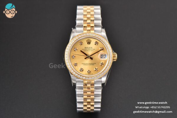 DateJust 31MM Ladies 904L YG/SS WF Diamond YG Dial Diamond Marker Jubilee Bracelet A2671 - Image 2