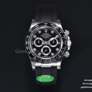 Daytona 116519 SS APSF Black Dial Ceramic Bezel Diamond Marker Oysterflex Strap Tungsten Version SH4130