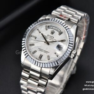 Daydate 36MM GMF Meteorite Dial Diamond Marker SS Bracelet A3235