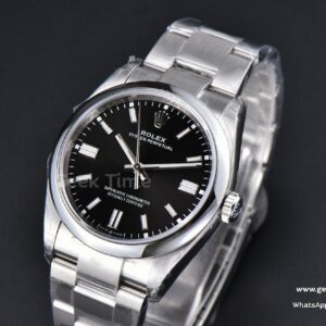 Oyster Perpetual 124300 41mm VSF 904L Black Dial SS Bracelet VS3235