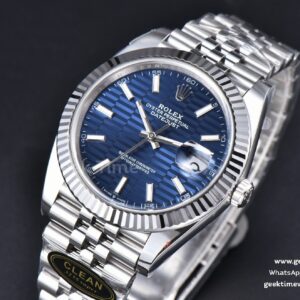 DateJust 41MM 126334 Clean Factory CF Blue Motif Dial Jubilee Bracelet VR3235