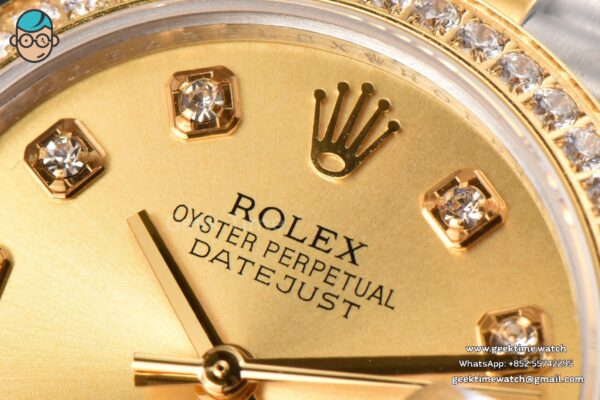 DateJust 31MM Ladies 904L YG/SS WF Diamond YG Dial Diamond Marker Jubilee Bracelet A2671 - Image 4