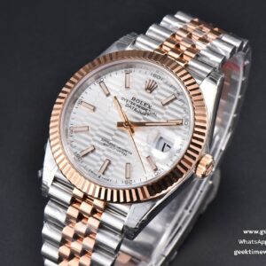 DateJust 41MM RG/SS VSF Silver Motif Dial Lume Marker Jubilee VS3235