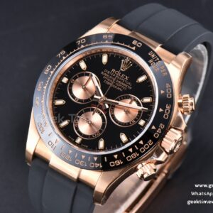 Daytona 116515 RG Clean CF 40MM Ceramic Black RG Subdials Oysterflex Strap 4130