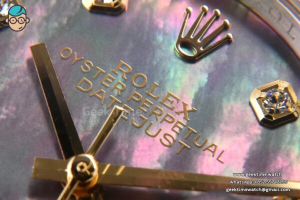 DateJust 36MM 904L YG/SS GMF Fluted Bezel Gray MOP Dial Diamond Marker Jubilee Bracelet VR3235 - Image 5