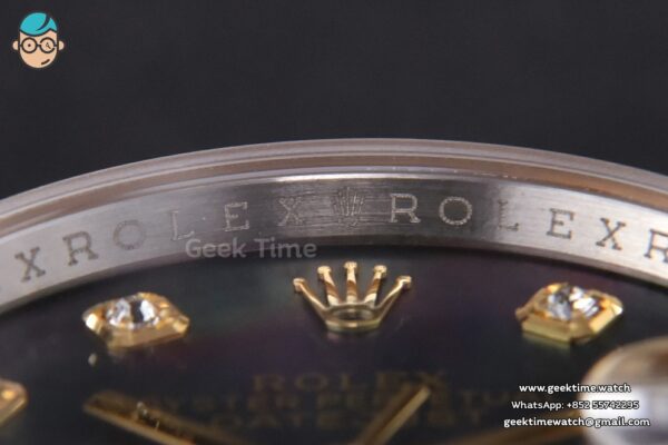 DateJust 36MM 904L YG/SS GMF Fluted Bezel Gray MOP Dial Diamond Marker Jubilee Bracelet VR3235 - Image 11