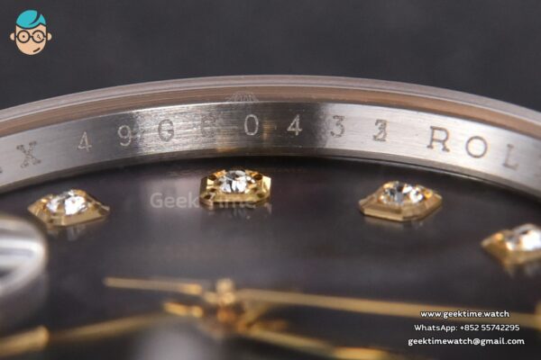 DateJust 36MM 904L YG/SS GMF Fluted Bezel Gray MOP Dial Diamond Marker Jubilee Bracelet VR3235 - Image 12