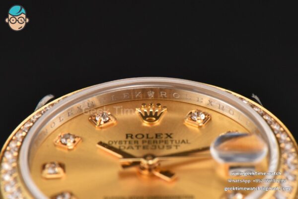 DateJust 31MM Ladies 904L YG/SS WF Diamond YG Dial Diamond Marker Jubilee Bracelet A2671 - Image 12