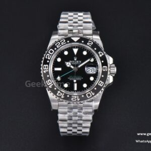 GMT Master II 126710 GRNR 40mm GMF 904L schwarz-graue Lünette schwarzes Zifferblatt Jubilee-Armband VR3285