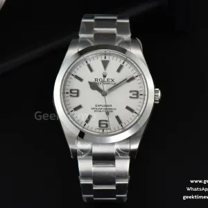 Explorer I 214270 39mm BPF weißes Zifferblatt SS-Armband A2824