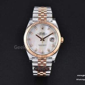 DateJust 41mm 126331 Clean CF RG/SS Perlmutt-Zifferblatt Jubilee-Armband VR3235