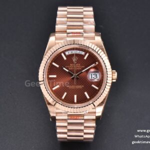 Day-Date 40mm RG GMF Brown Dial Lume Marker President Bracelet A3235