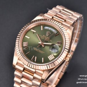 DayDate 40MM RG GMF Green Dial Roma Marker President Bracelet A2836
