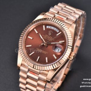 DayDate 40MM RG GMF Brown Dial Lume Marker President Bracelet A3235