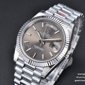 DayDate 40MM GMF Gray Dial Lume Marker President Bracelet A2836