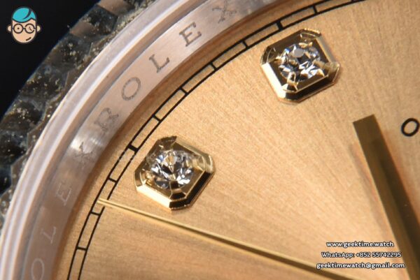 DateJust 36MM 904L YG/SS GMF Fluted Bezel YG Dial Diamond Marker Jubilee Bracelet VR3235 - Image 6