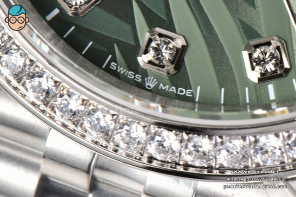 DateJust 36MM BPF Diamond Green Plam Dial Diamond Marker Jubilee Bracelet 2824 - Image 7
