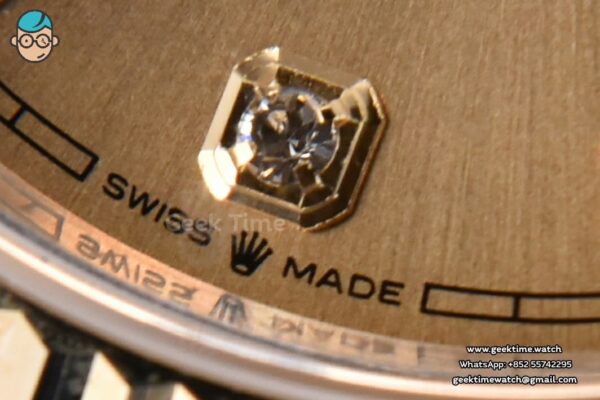 DateJust 36MM 904L YG/SS GMF Fluted Bezel YG Dial Diamond Marker Jubilee Bracelet VR3235 - Image 8