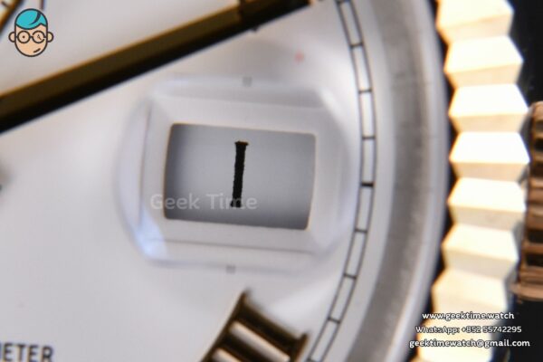DateJust 36MM 904L YG/SS GMF Fluted Bezel White Dial Roma Marker Jubilee Bracelet VR3235 - Image 9
