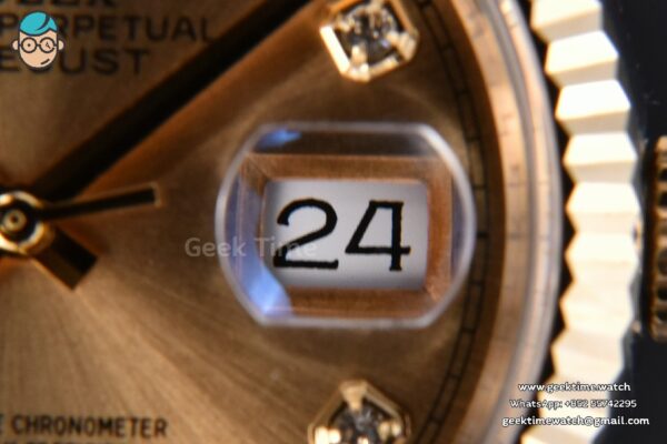 DateJust 36MM 904L YG/SS GMF Fluted Bezel YG Dial Diamond Marker Jubilee Bracelet VR3235 - Image 9