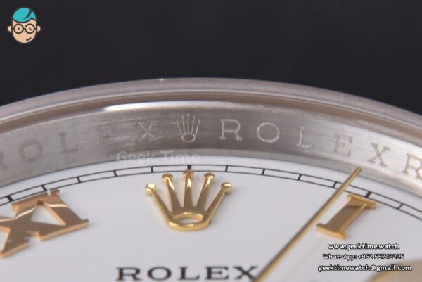 DateJust 36MM 904L YG/SS GMF Fluted Bezel White Dial Roma Marker Jubilee Bracelet VR3235 - Image 11