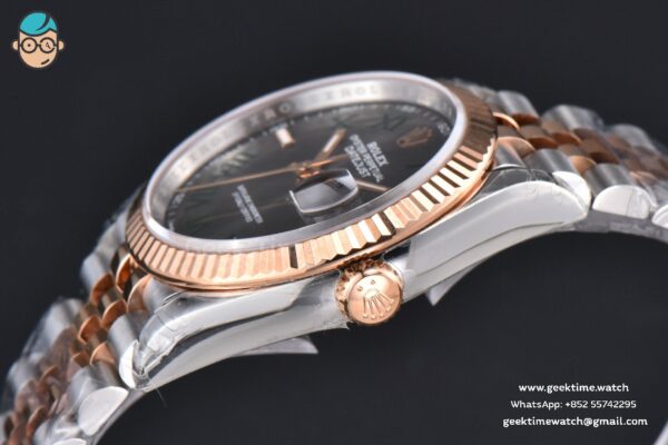 DateJust 36MM 126231 RG/SS VSF Wimbleton Gray Dial Green Marker Jubilee Bracelet VS3235 - Image 11