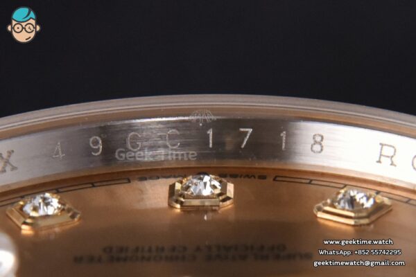 DateJust 36MM 904L YG/SS GMF Fluted Bezel YG Dial Diamond Marker Jubilee Bracelet VR3235 - Image 12