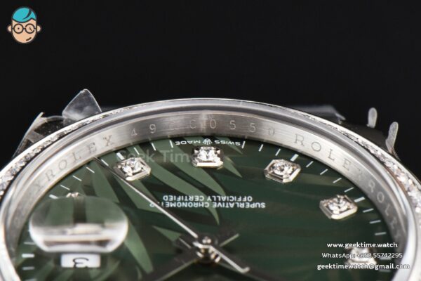 DateJust 36MM BPF Diamond Green Plam Dial Diamond Marker Jubilee Bracelet 2824 - Image 13