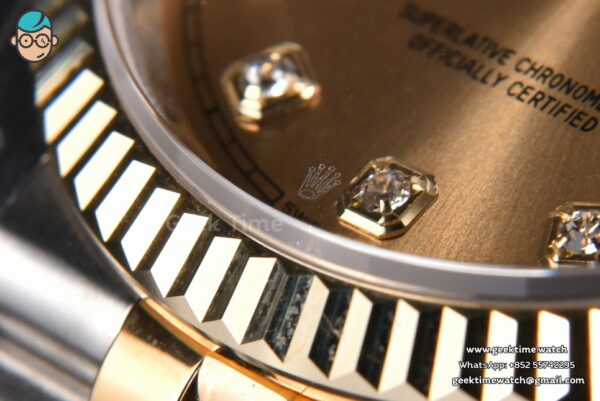 DateJust 36MM 904L YG/SS GMF Fluted Bezel YG Dial Diamond Marker Jubilee Bracelet VR3235 - Image 13