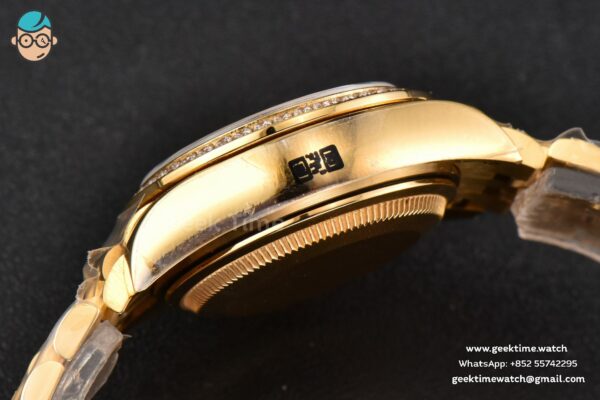 DateJust 28MM Ladies WF YG Diamond Gold Dial Diamond Marker Jubilee Bracelet A2236 - Image 17