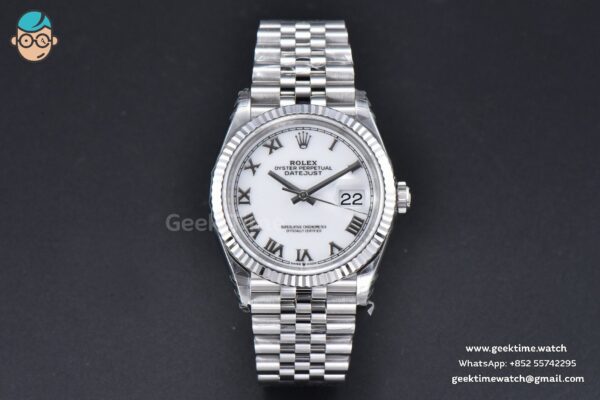 DateJust 36MM 126234 904L VSF White Dial Roma Marker Jubilee Bracelet VS3235 - Image 2