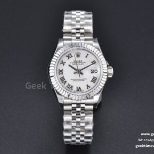 DateJust 28mm WF cadran blanc index luminescents bracelet Jubilee A2671