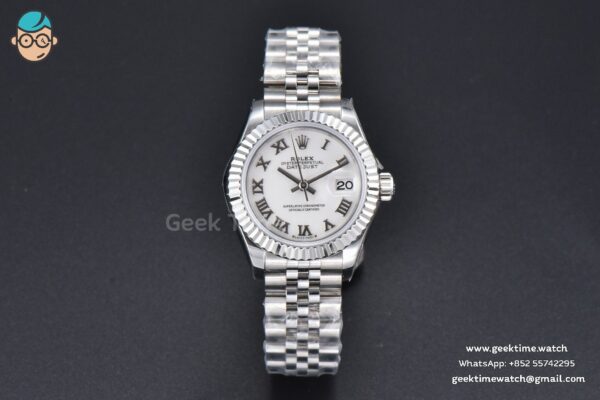 DateJust 28MM WF White Dial Lume Marker Jubilee Bracelet A2671 - Image 2