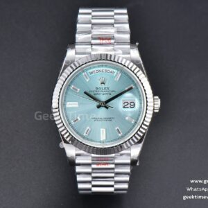 Day-Date 40mm GMF Ice Blue Dial Diamond Marker President Bracelet A3235