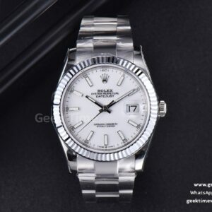 DateJust 41MM 126334 VSF Fluted Bezel White Dial Oyster Bracelet VS3235