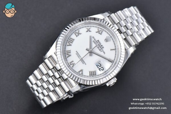 DateJust 36MM 126234 904L VSF White Dial Roma Marker Jubilee Bracelet VS3235 - Image 4