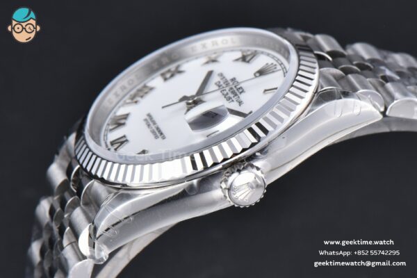 DateJust 36MM 126234 904L VSF White Dial Roma Marker Jubilee Bracelet VS3235 - Image 5