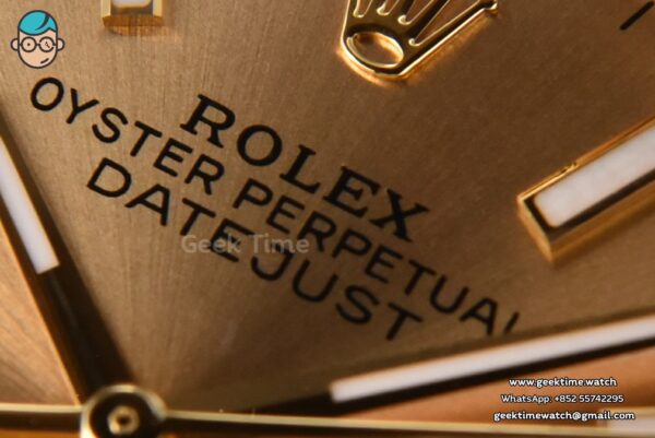 DateJust 36MM 904L YG/SS GMF Fluted Bezel YG Dial Lume Marker Jubilee Bracelet VR3235 - Image 5